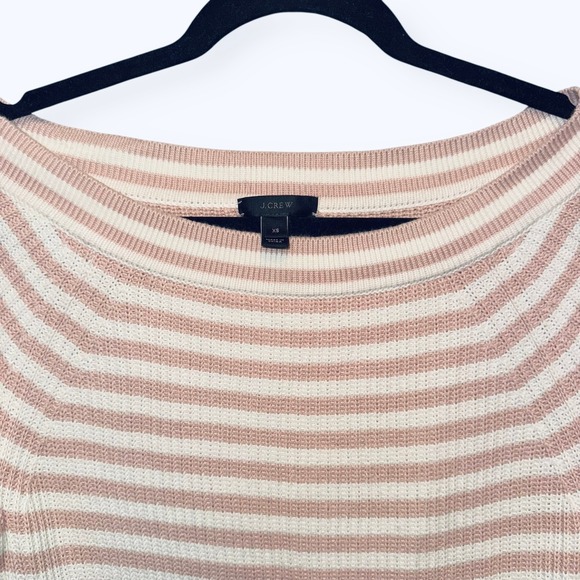 J. Crew Off-the-Shoulder Striped Sweater - Picture 2 of 6